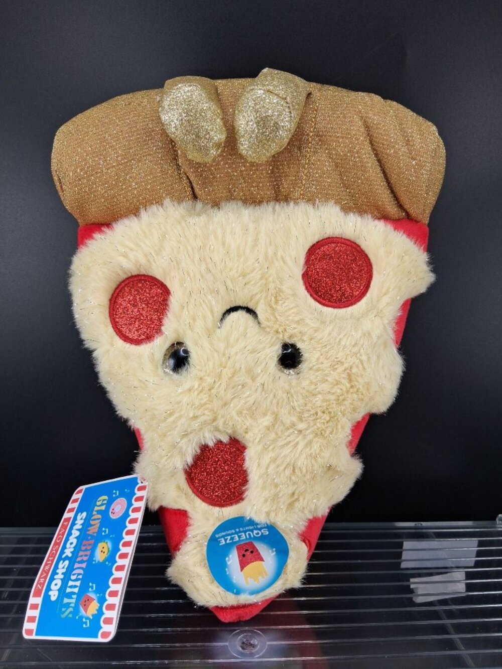 FAO Schwarz Glow Brights Snack Shop Pizza Plush Squeeze Toy